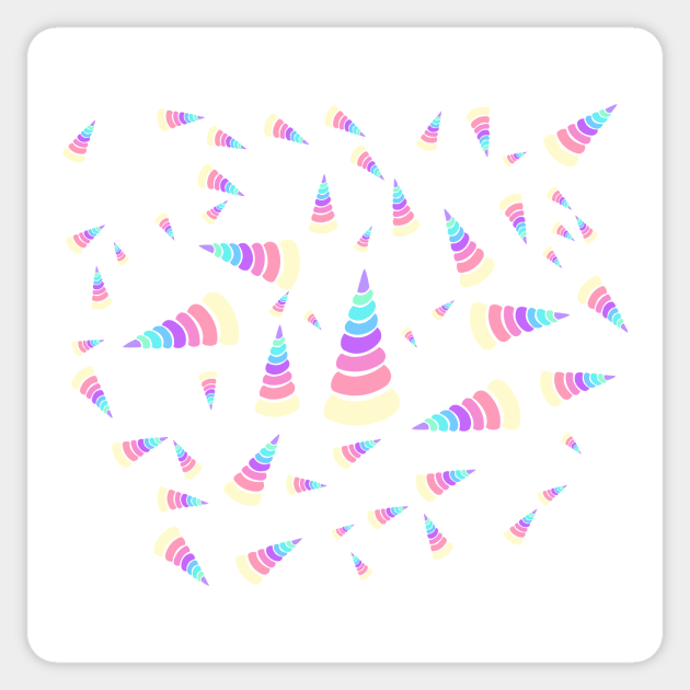 Unicorn horn pattern Sticker by hedehede